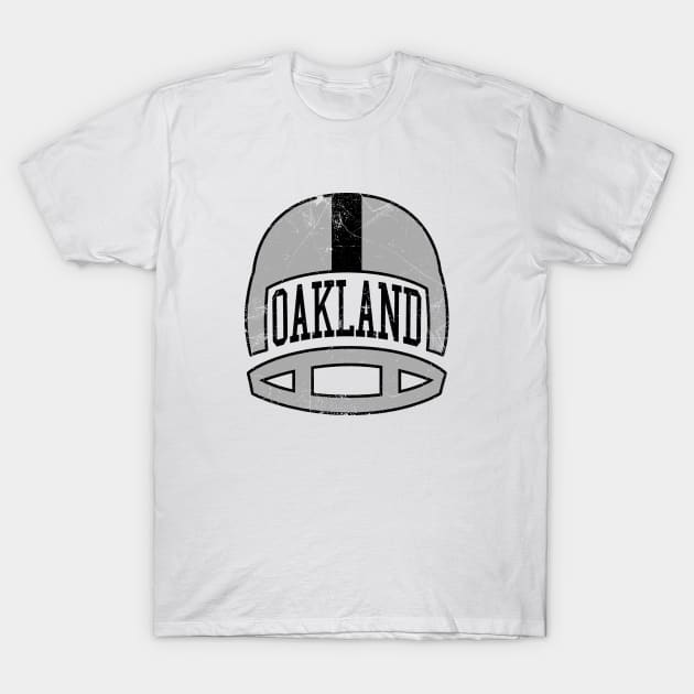 Oakland Retro Helmet - White T-Shirt by KFig21